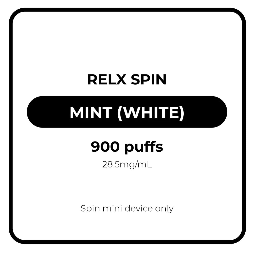 RELX Spin Vape Pod Mint White RELX Spin Vape Pod Mint White