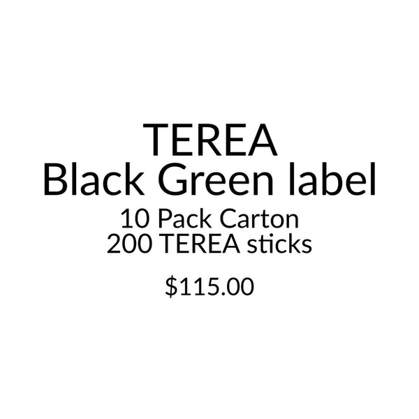 IQOS TEREA Black Green Label Tobacco Sticks 10 Pack Carton