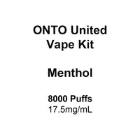ONTO United Vape Kit Menthol