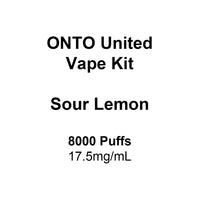 ONTO United Vape Kit Sour Lemon