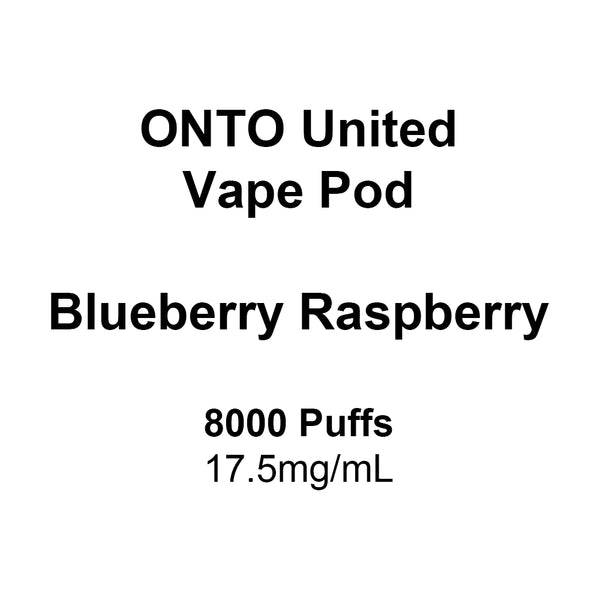 ONTO United Vape Pod Blueberry Raspberry