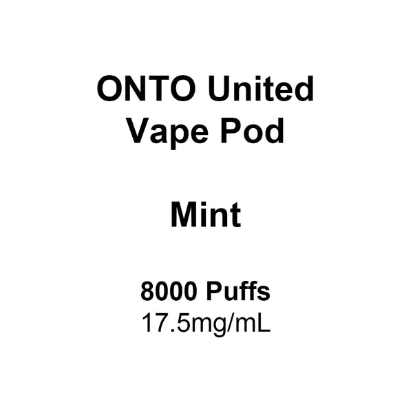 ONTO United Vape Pod Mint