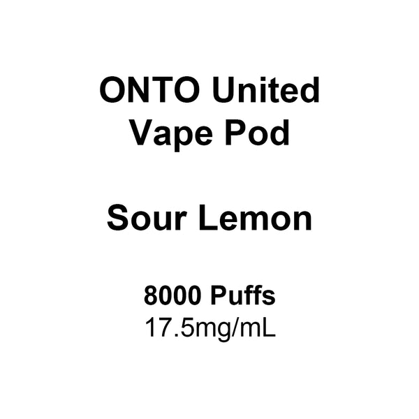 ONTO United Vape Pod Sour Lemon