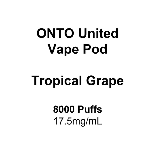 ONTO United Vape Pod Tropical Grape