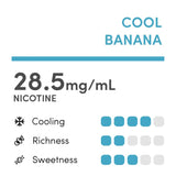 RELX Infinity 2 Cool Banana Pod Flavour Chart