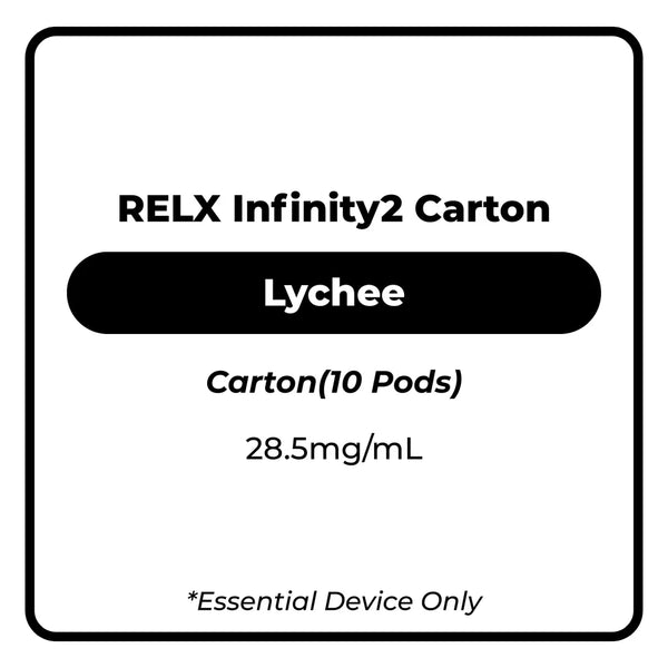 RELX Infinity 2 Lychee Pod 10 Pack Carton - Vape Legends NZ RELX Infinity 2 Lychee Pod 10 Pack Carton - Vape Legends NZ