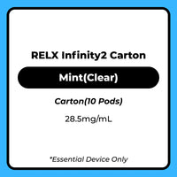 RELX Infinity 2 Mint (Clear) Vape Pod 10 Pack Carton