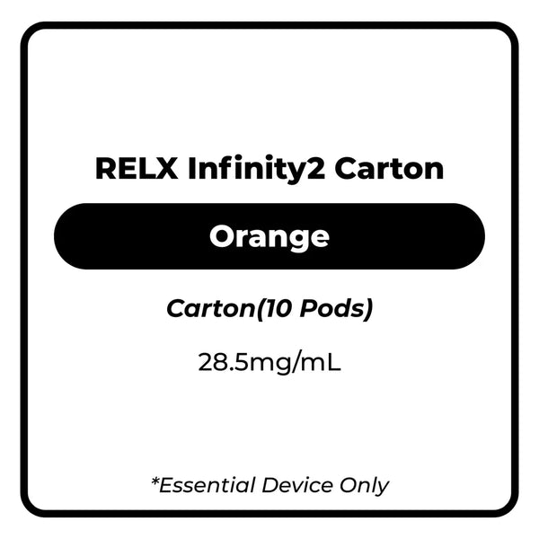 RELX Infinity 2 Orange Pod 10 Pack Carton