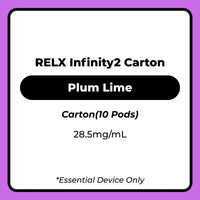 RELX Infinity 2 Plum Lime Vape Pod 10 Pack Carton