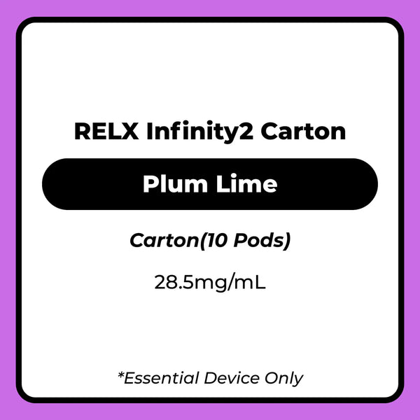 RELX Infinity 2 Plum Lime Vape Pod 10 Pack Carton