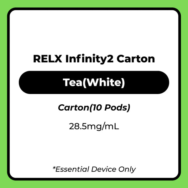 RELX Infinity 2 Tea (White) Vape Pod 10 Pack Carton