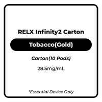 RELX Infinity 2 Tobacco (Gold) Pod 10 Pack Carton