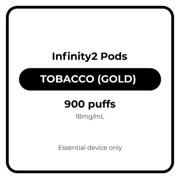 RELX Infinity 2 Tobacco (Gold) Vape Pod 18mg/mL Nicotine