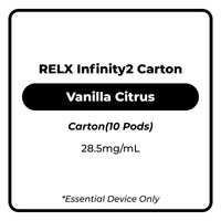 RELX Infinity 2 Vanilla Citrus Pod 10 Pack Carton
