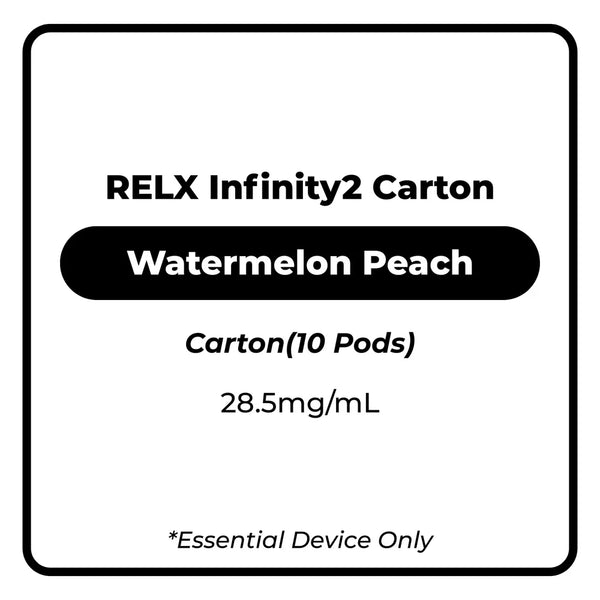 RELX Infinity 2 Watermelon Peach Pod 10 Pack Carton