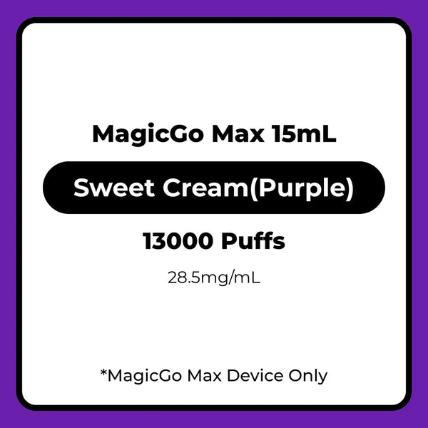 RELX MagicGo Max Vape Pod Sweet Cream (Purple) 15mL (Icy Selection)
