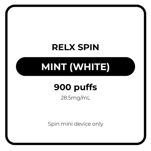 Relx Spin Pod RELX Spin Vape Pod Mint White Relx Spin Pod RELX Spin Vape Pod Mint White