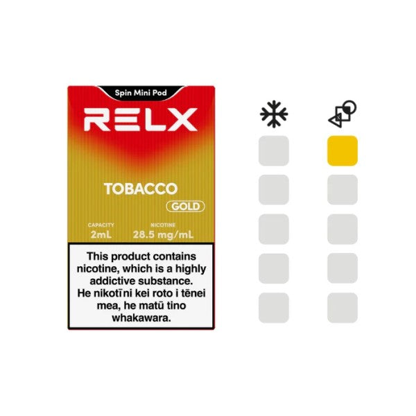 RELX Spin Vape Pod Tobacco Gold
