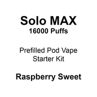 Solo Raspberry Solo MAX Prefilled Pod Vape Starter Kit Raspberry Sweet
